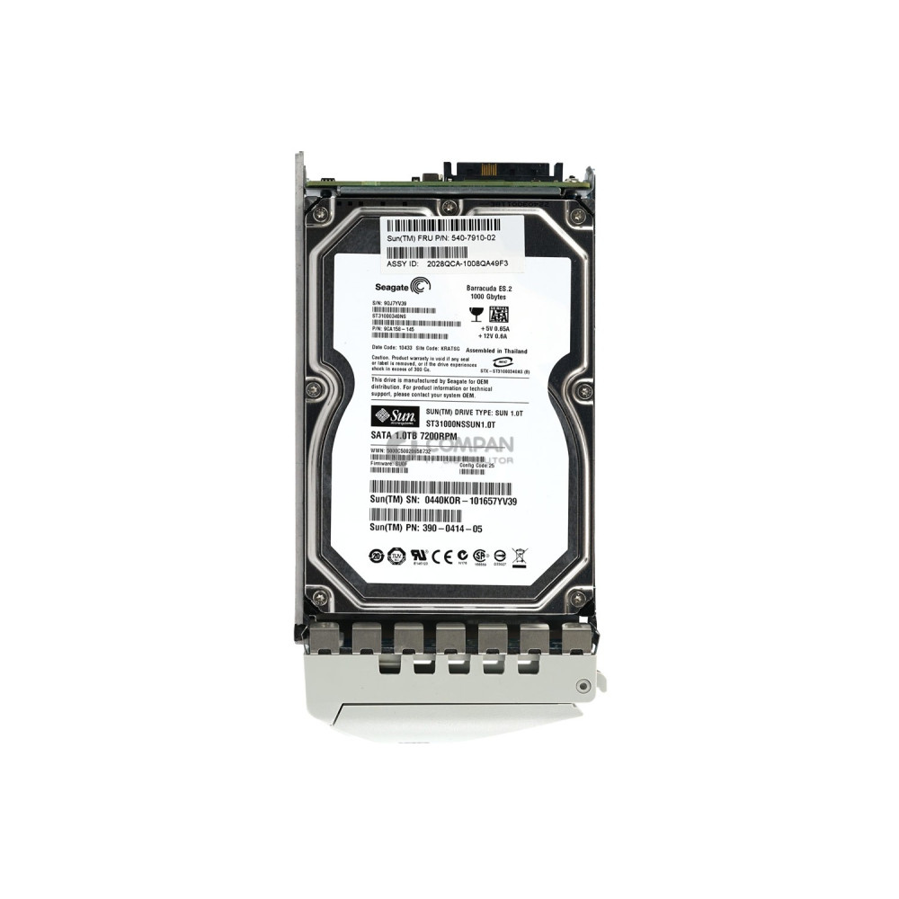 540-7910-02 SUN HARD DRIVE 1TB 7.2K 3G 3.5 LFF SATA